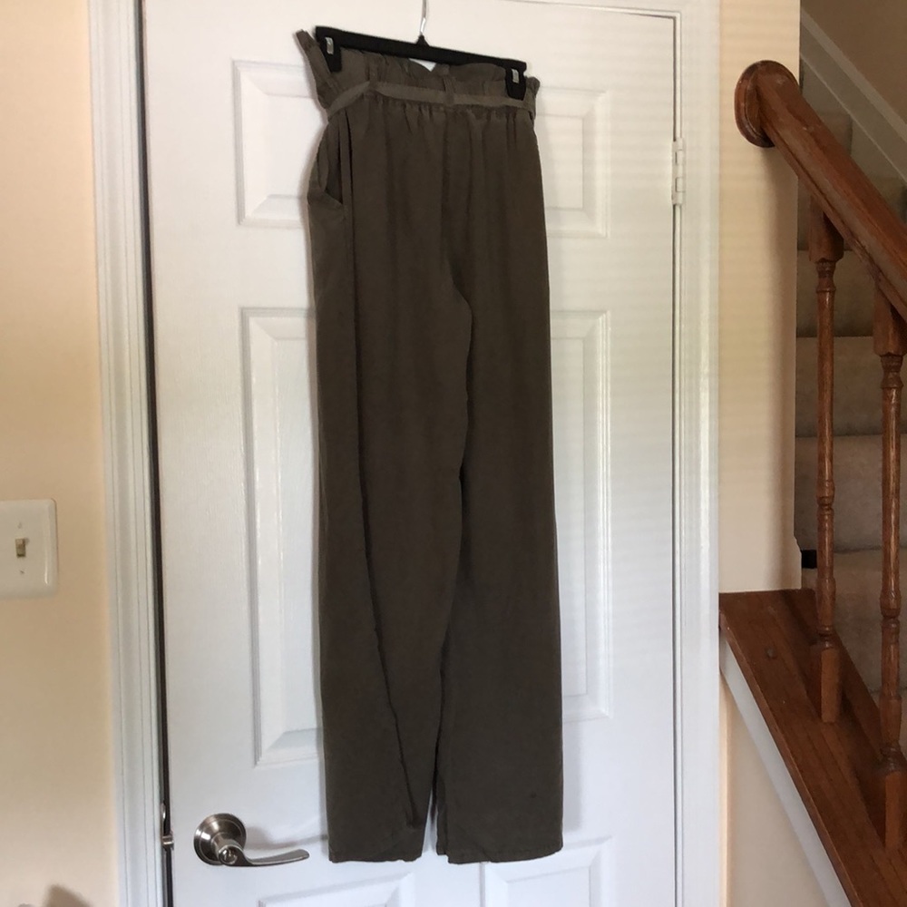 Thread & Supply olive green paper bag waist pants - Picture 7 of 9